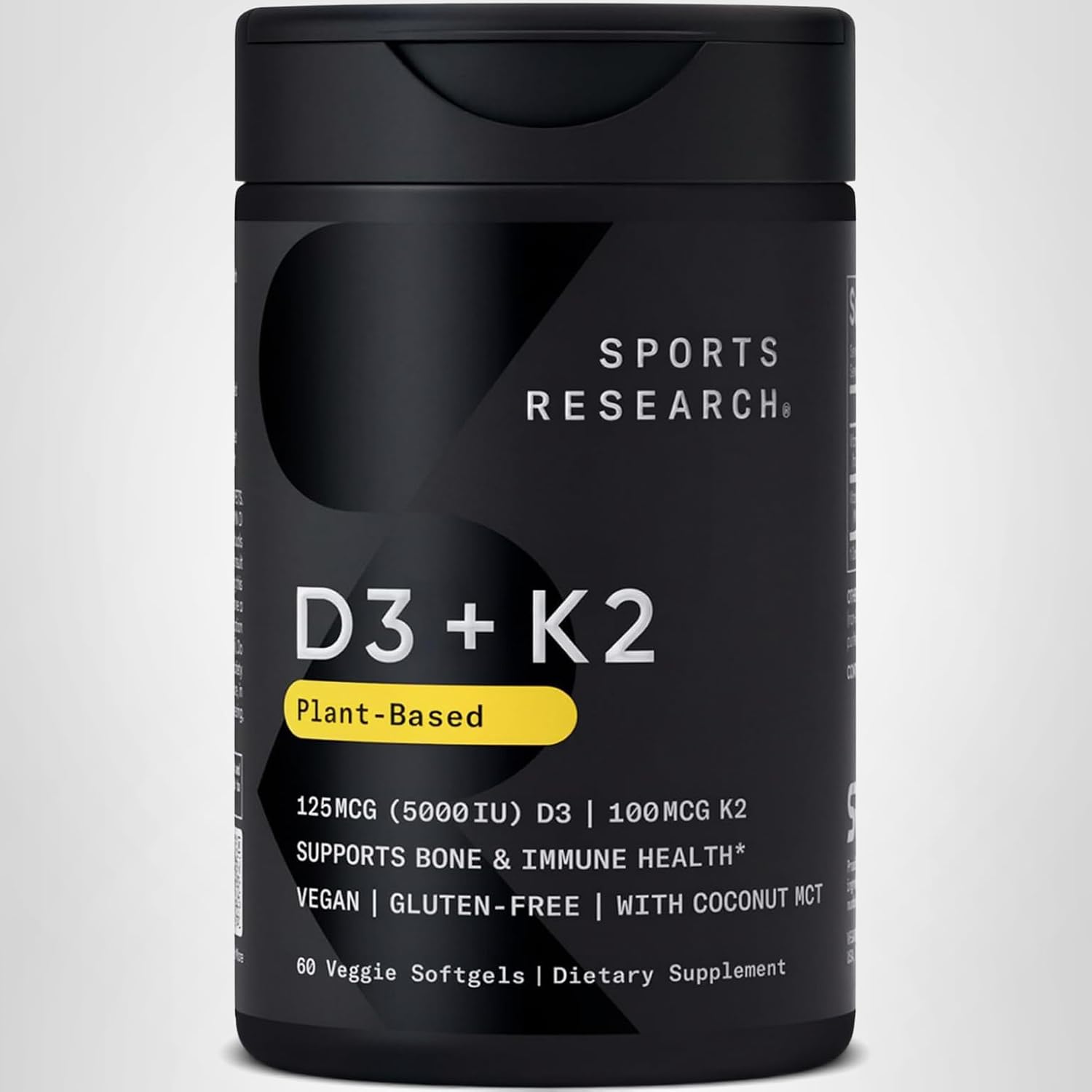 Vitamin D3 and K2 supplements for bone health