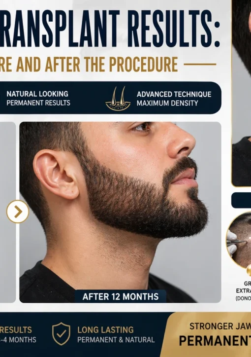 jawline beard transplant