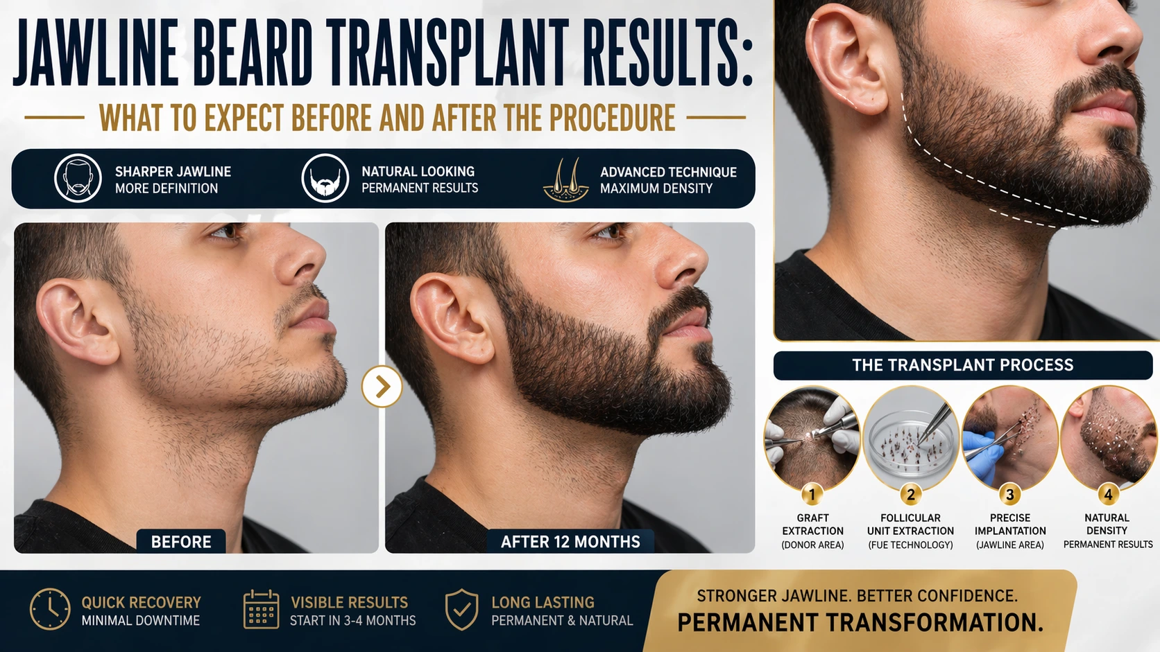 jawline beard transplant