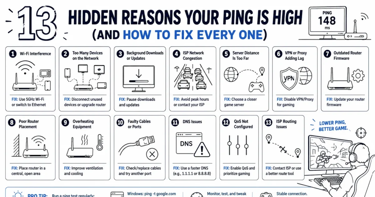 lower ping better game