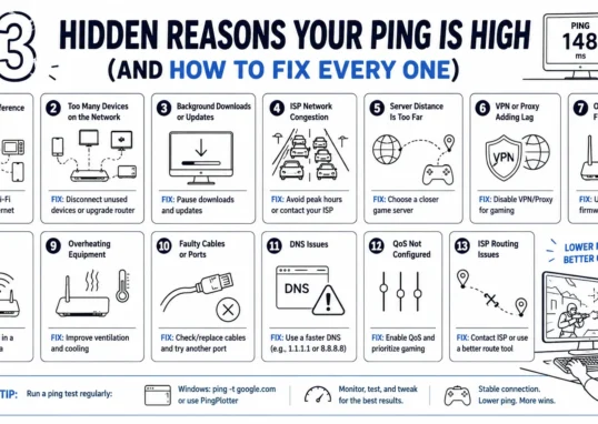 lower ping better game