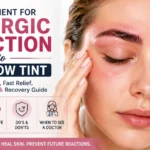 Allergic reaction eyebrow tint guide