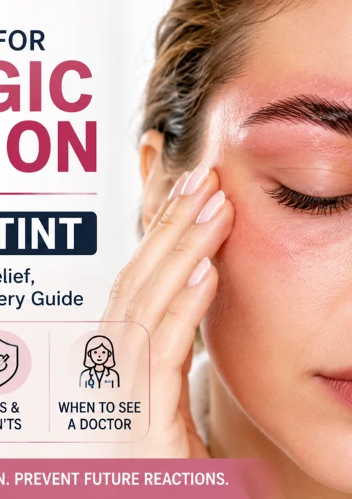 Allergic reaction eyebrow tint guide