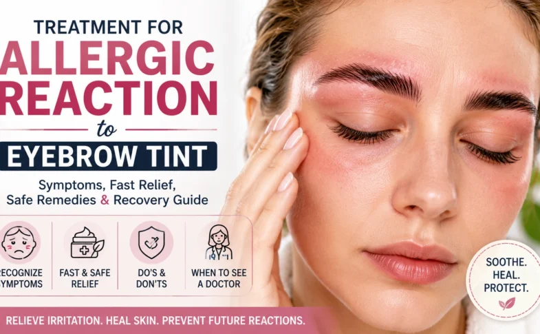 Allergic reaction eyebrow tint guide
