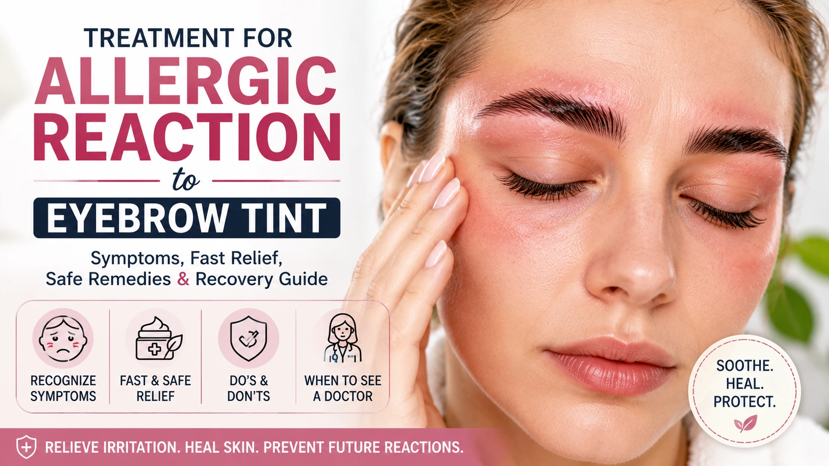 Allergic reaction eyebrow tint guide
