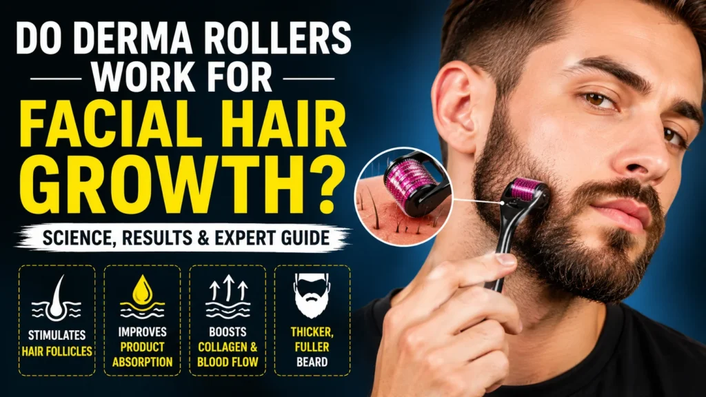 Do dermarollers help grow facial hair?