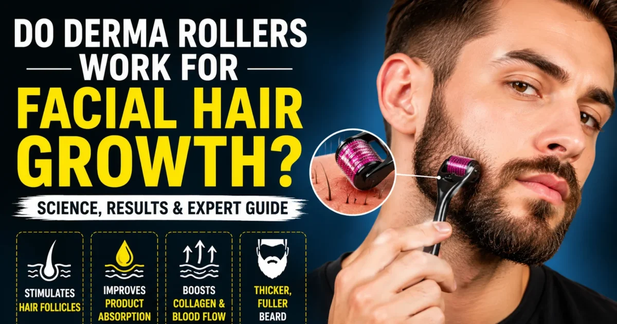 Do dermarollers help grow facial hair?