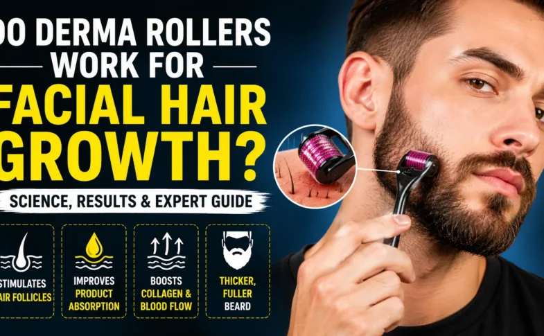 Do dermarollers help grow facial hair?