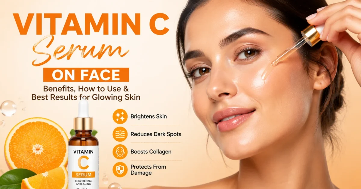 Glowing skin with vitamin C serum