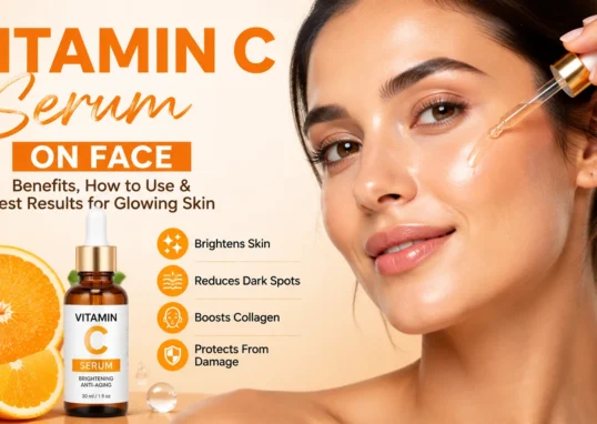 Glowing skin with vitamin C serum