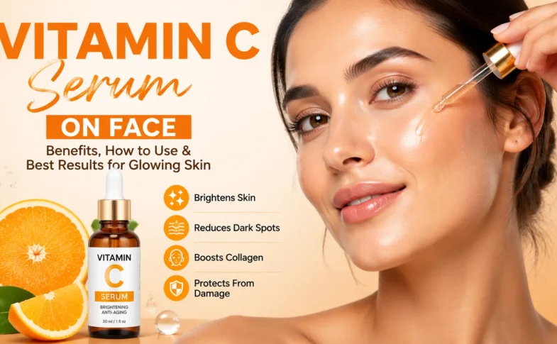 Glowing skin with vitamin C serum